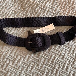 Chico's Classic Navy Stretch Belt with Oval Buckle - NWT